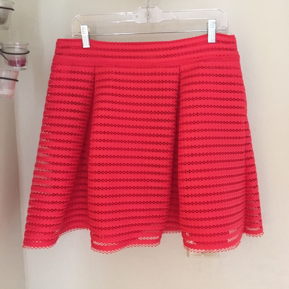 Express orange pleated skirt size 12